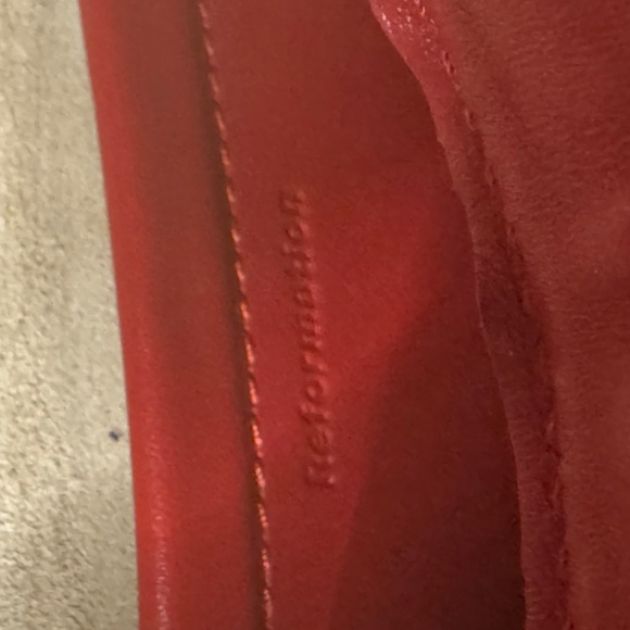 Reformation Mini Rosetta Shoulder Bag Red - Picture 8 of 8